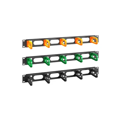 19" Kabel-Bindepanels mit Kunststoffbügeln